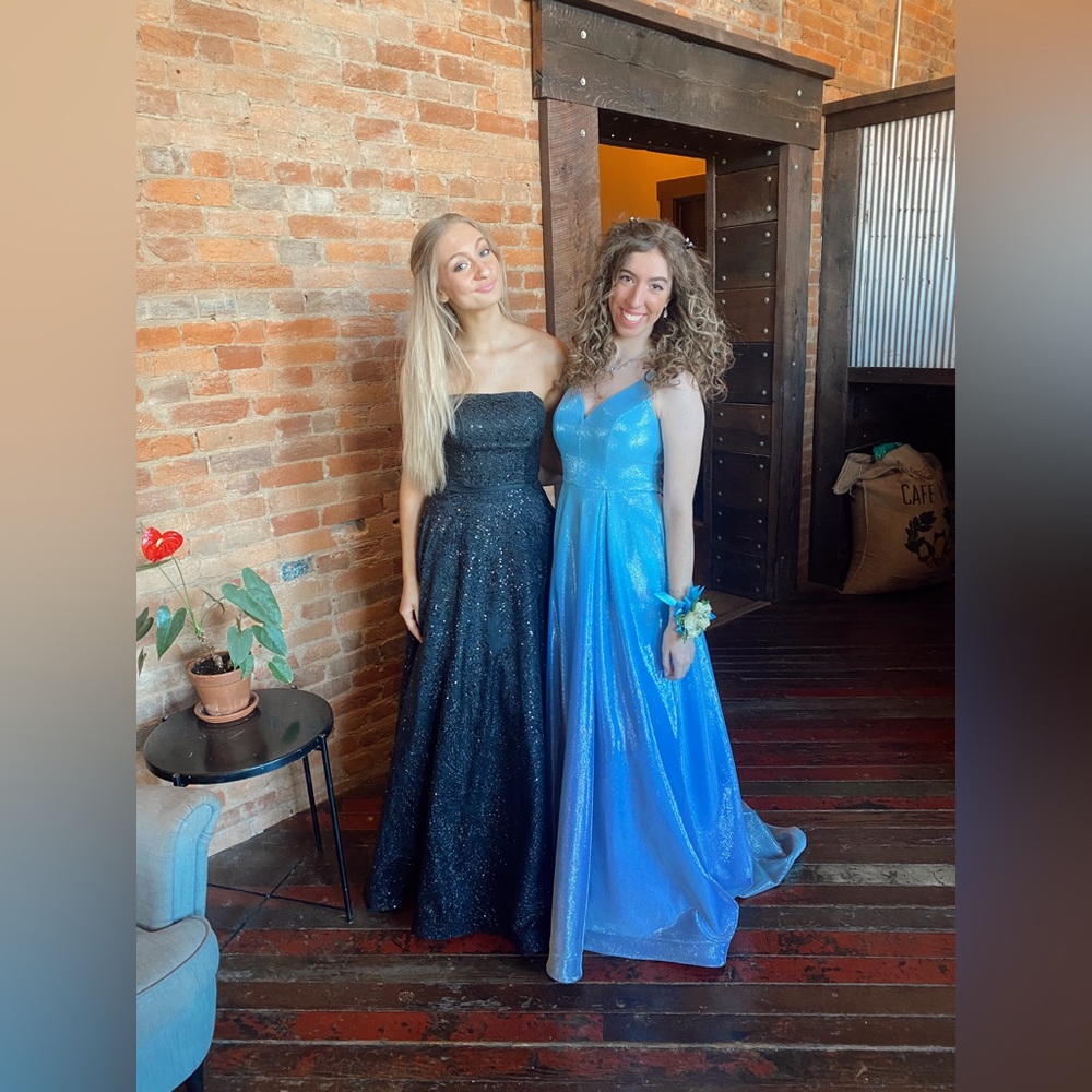 TLC black strapless prom dress size 4 (altered)